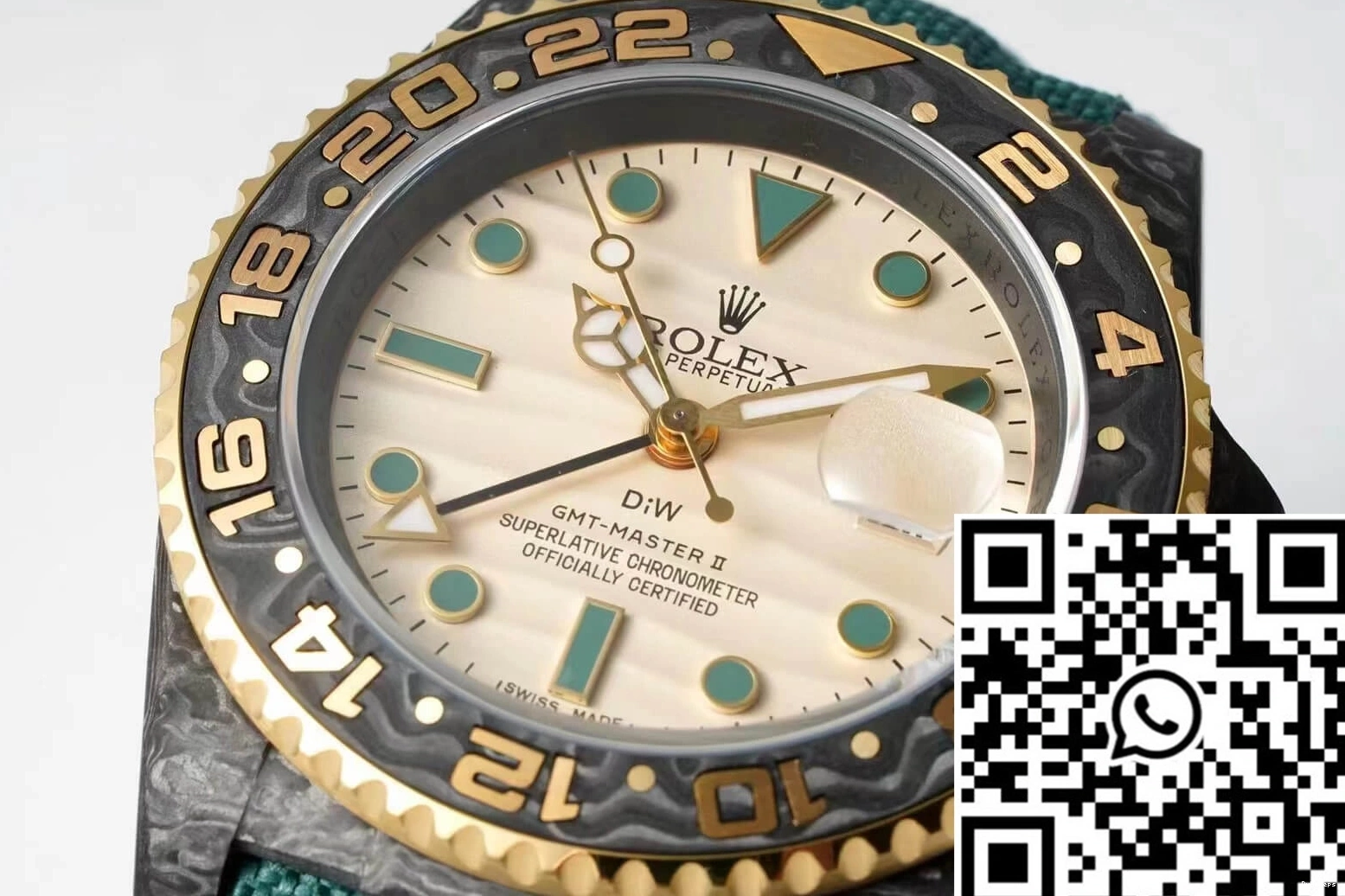 Fabric GMT-MASTER Strap Diw II Green Fiber Carbon Rolex Case 0418